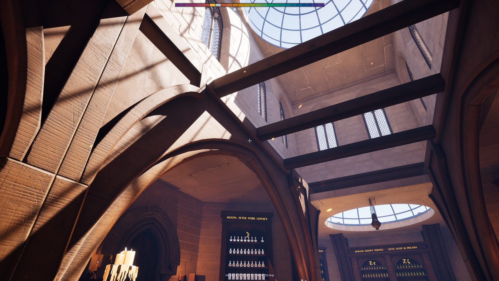 Sunbeams through the domes