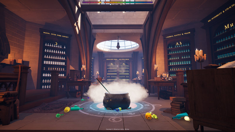 The cauldron room, mid-tidy