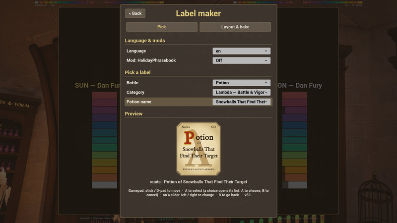 The in-game Label Maker, also free in the browser